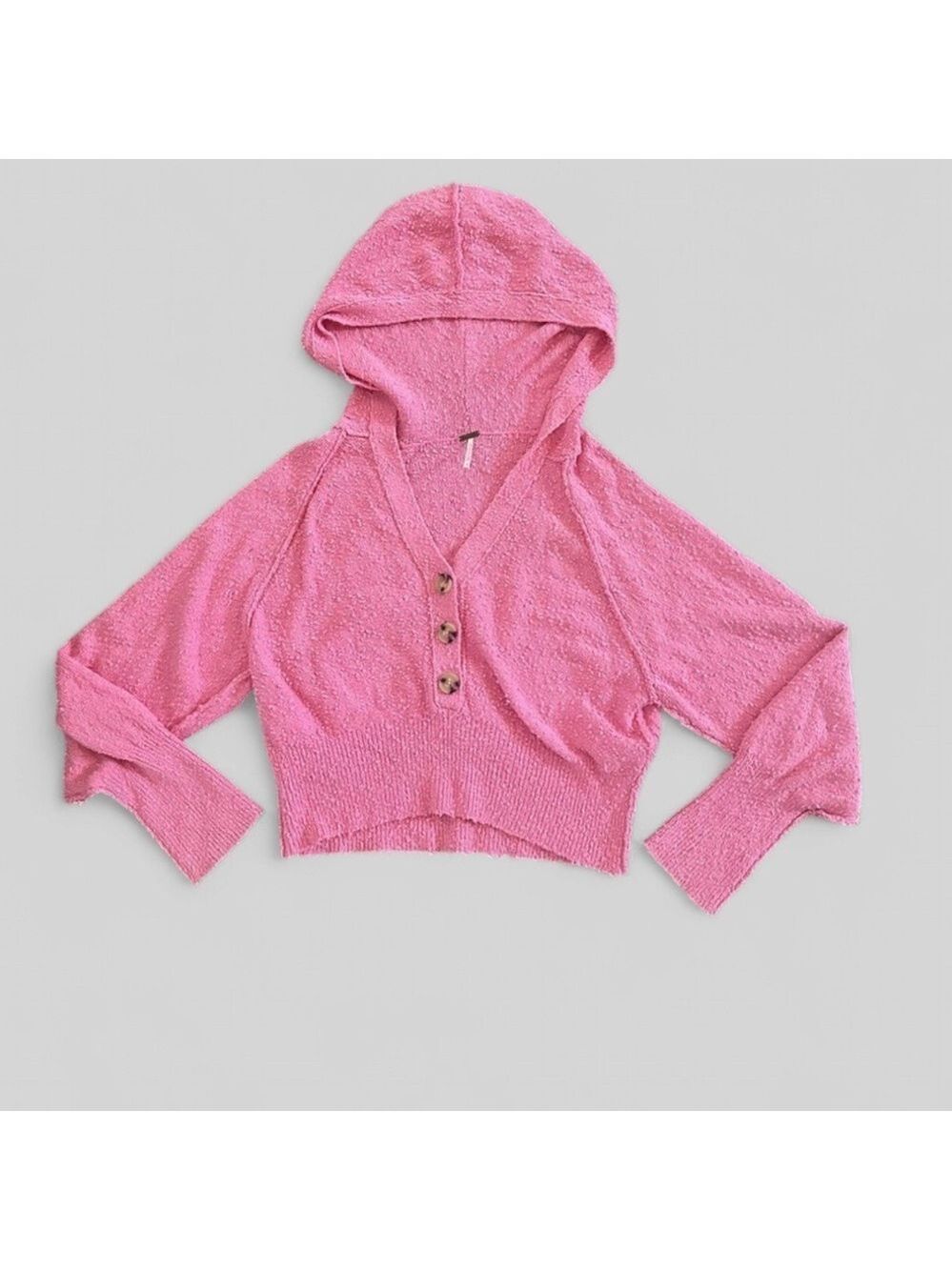 Free People- Found My Friend Hoodie- Pink-size Small-like new-EUC